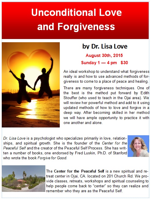 Unconditional Love and Forgiveness